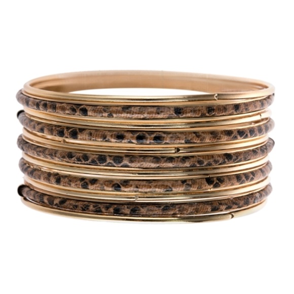 Brown Snake Skin bangle bracelets - Picture 3 of 6